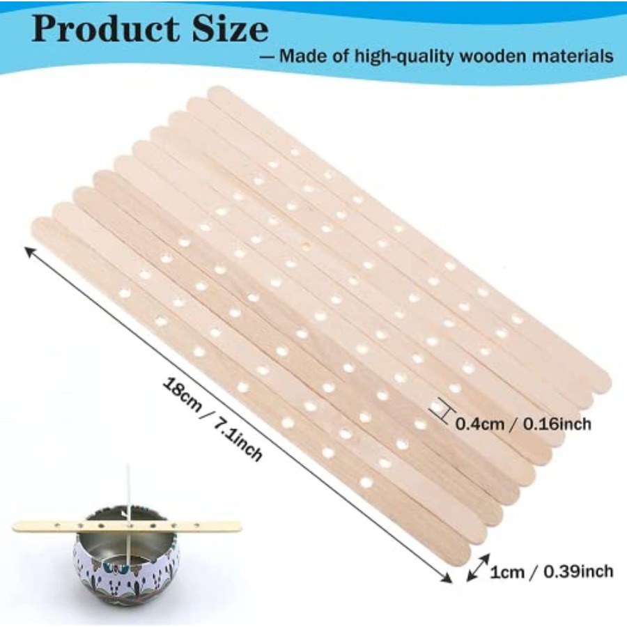 100pcs Wooden Candle Wick Hold - Candle Making Homewood recensie en prijs