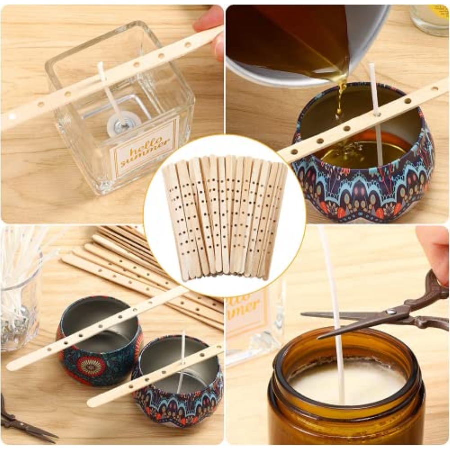 100pcs Wooden Candle Wick Hold - Candle Making Homewood recensie en prijs