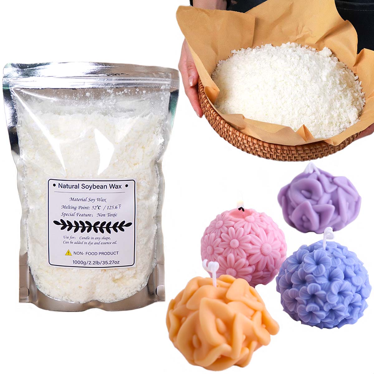 500g/1kg Natural Soy Wax Flake - Candle Making Gel Wax recensie en prijs