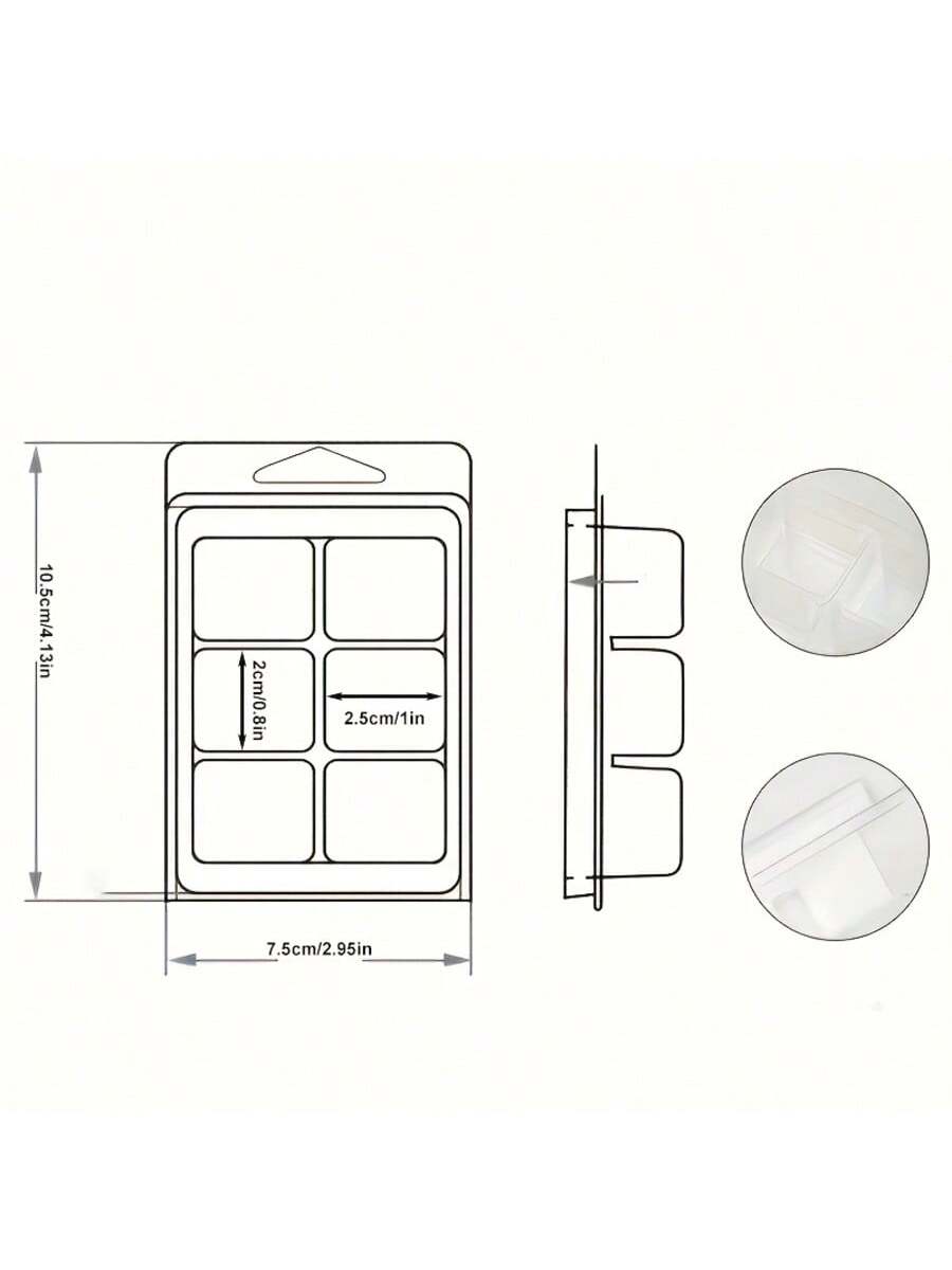 12/24 Pieces Rectangular 6-Hol - Candle Making Gel Wax recensie en prijs