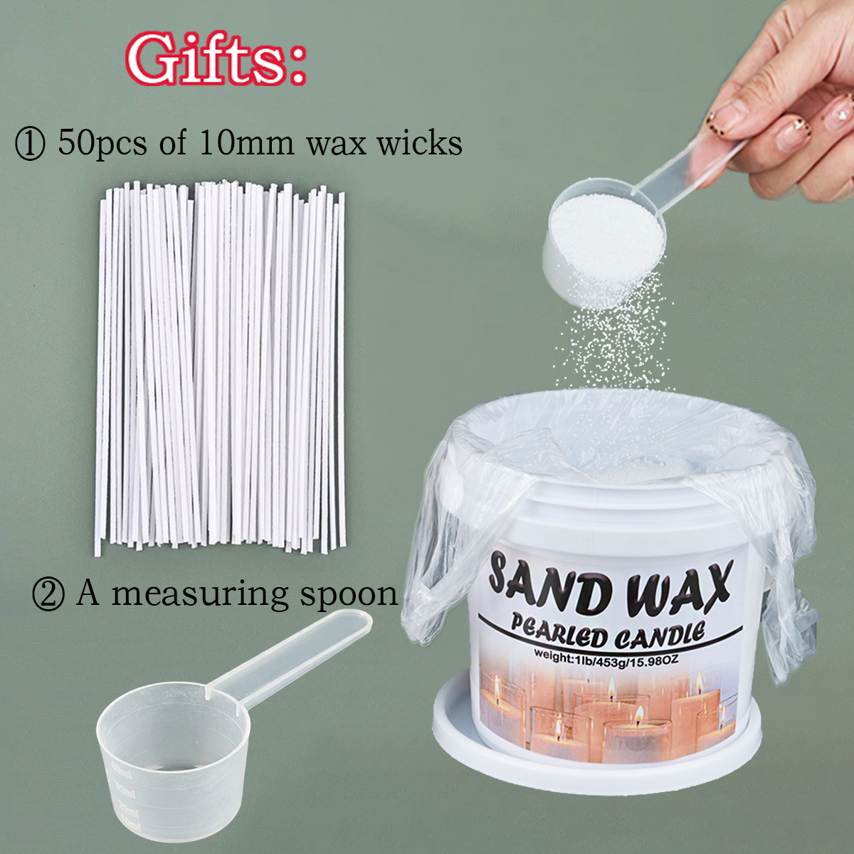 1LB Sand Wax Pearl Candle DIY  - Candle Making Gel Wax recensie en prijs